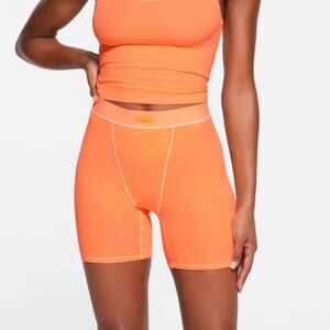 Skim's Cotton Ribbed Loose Boxer Shorts Size XS in Apricot NWT in packaging